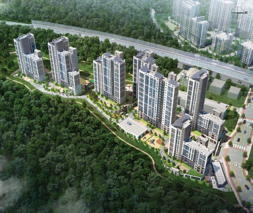 성남 복정 신희타 행복주택 A2 블록 단지 조감도