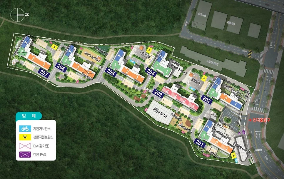 성남 복정 신희타 행복주택 A2 블록 단지 배치도