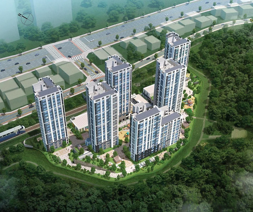 성남 복정 신희타 행복주택 A3 블록 단지 조감도