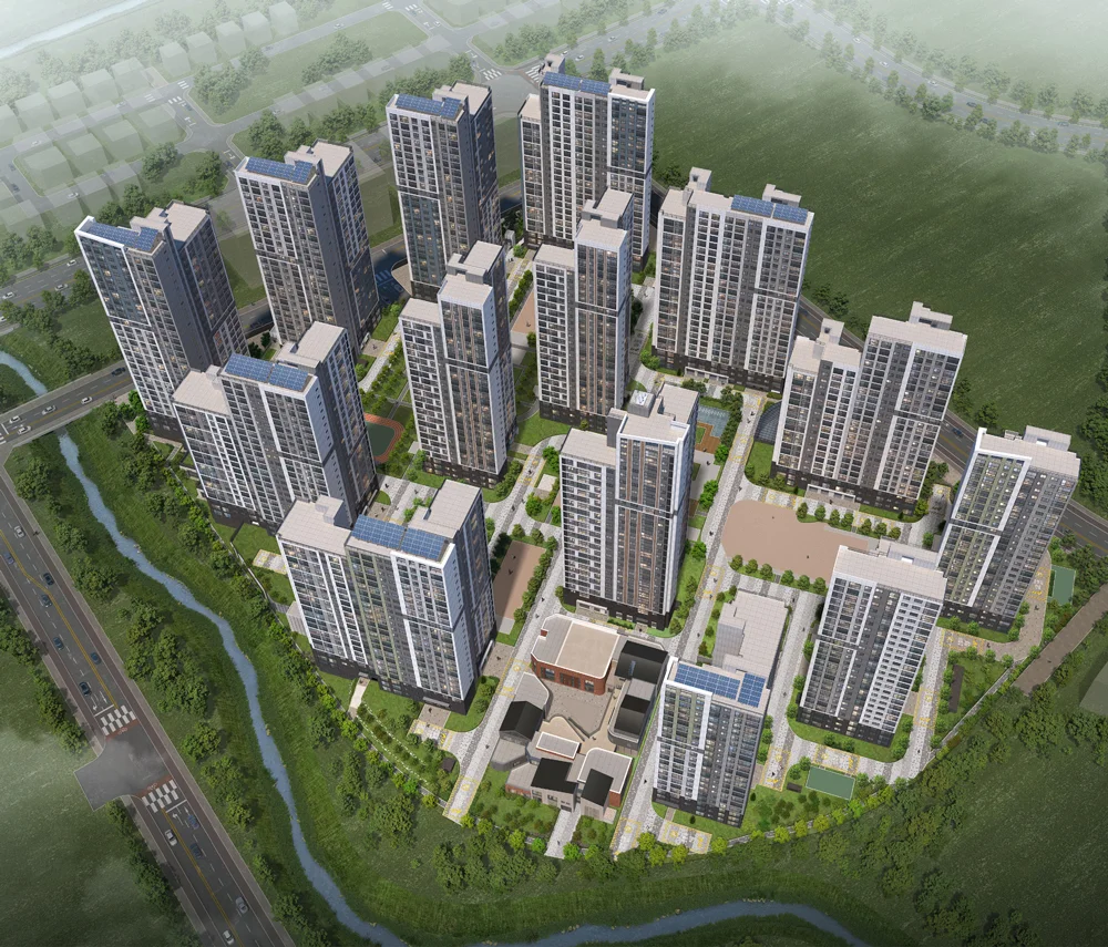 과천 주암 C1블록 신혼희망타운 단지 조감도