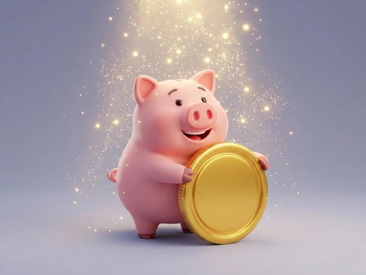 ISA 계좌로 종잣돈을 모으는 귀여운 돼지 저금통