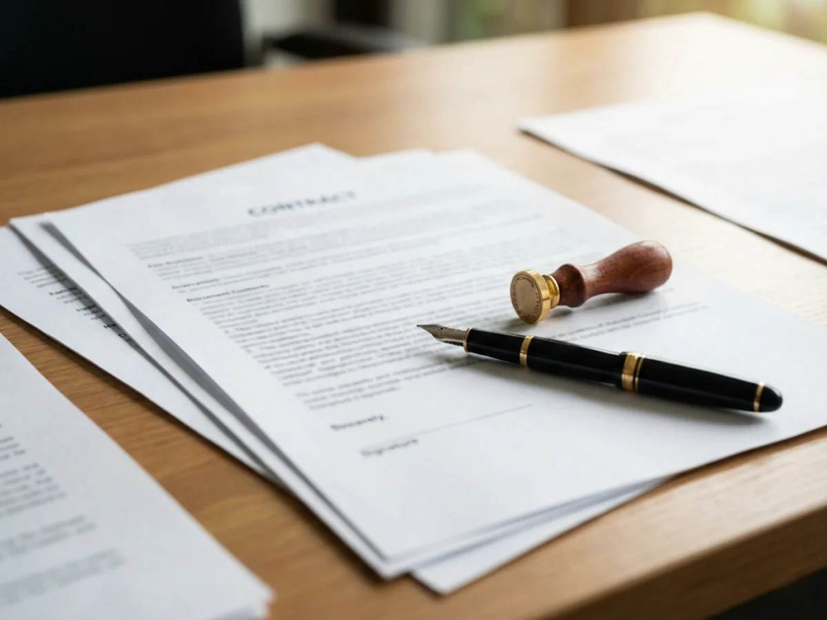 갱신된 전세 계약서와 대출 서류를 확인하는 모습