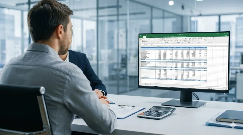 부동산 계약 전 전문가에게 세무 상담을 받고 있는 남성의 모습