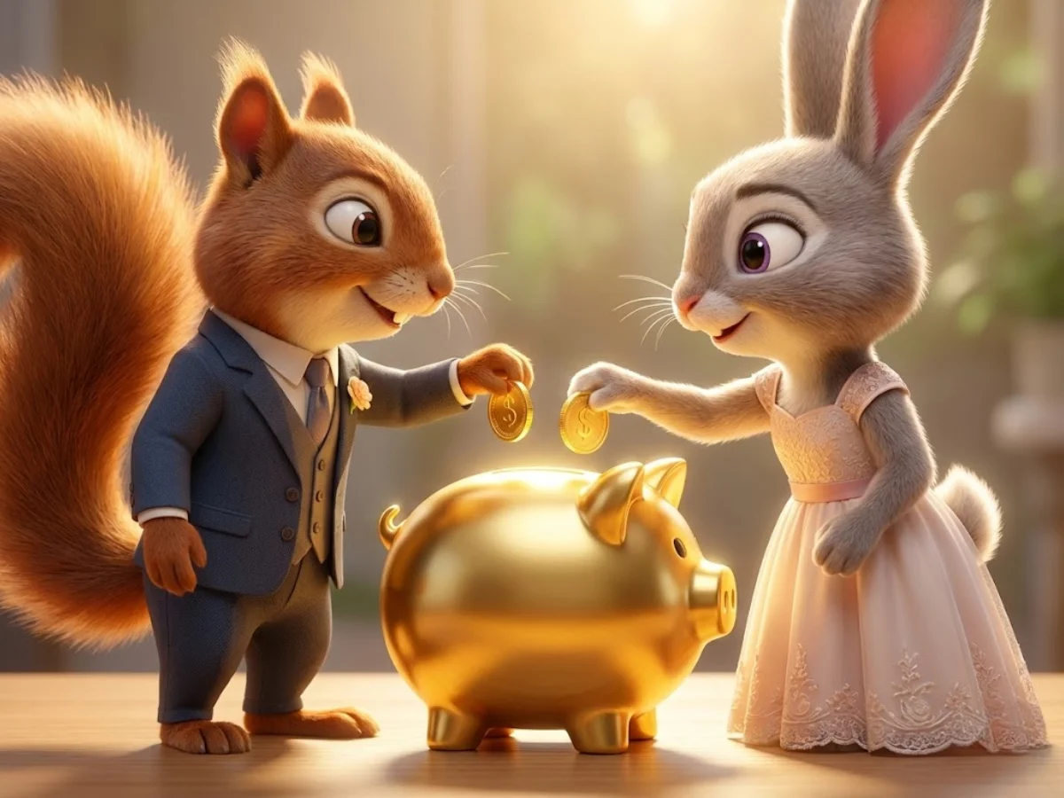 신혼부부 재테크 부부 통장 합치기 큰 돼지 저금통