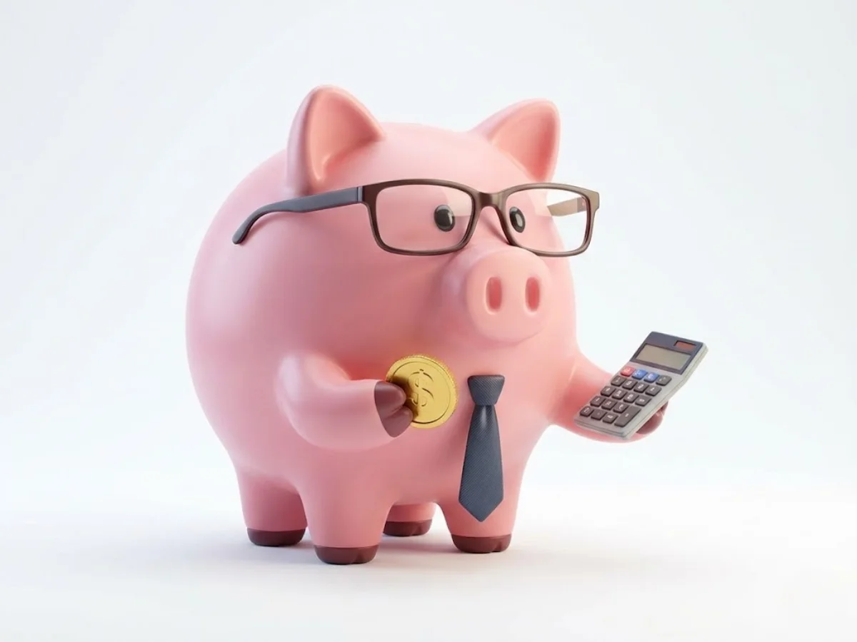 월급을 현명하게 관리하는 3D 캐릭터 돼지 저금통
