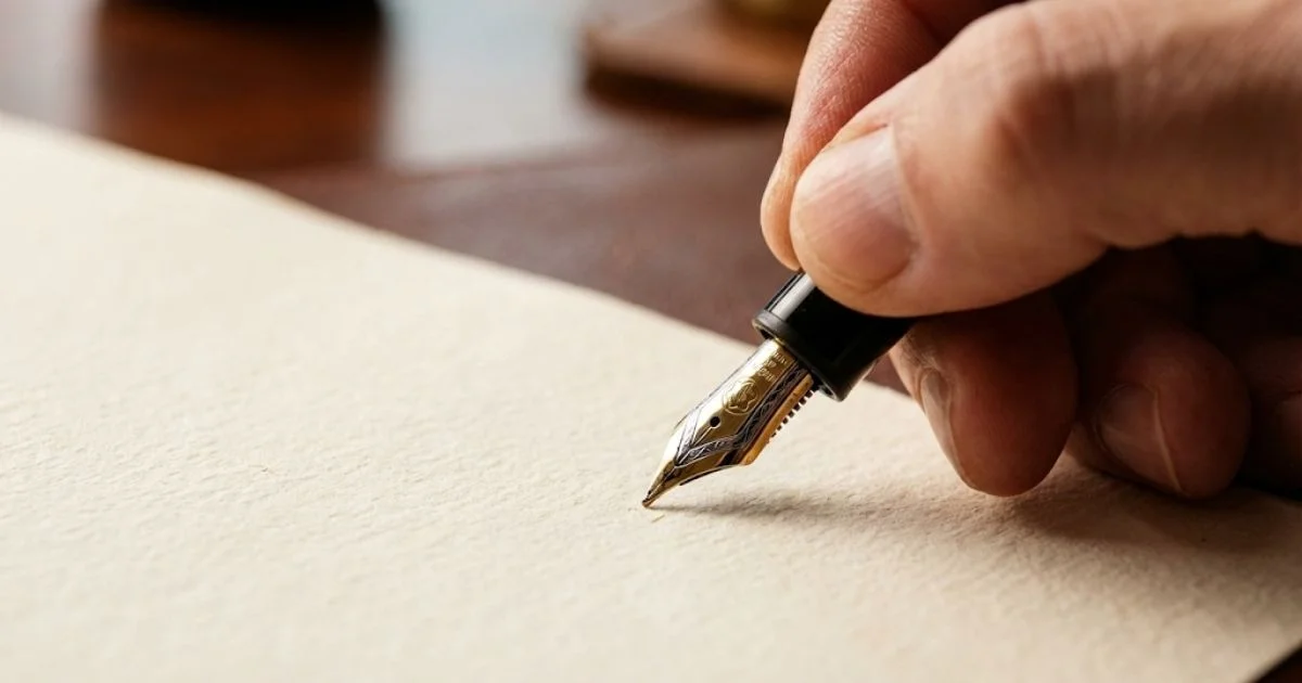 임대차 계약서 특약 사항란에 만년필로 서명하거나 체크하는 손 클로즈업 실사