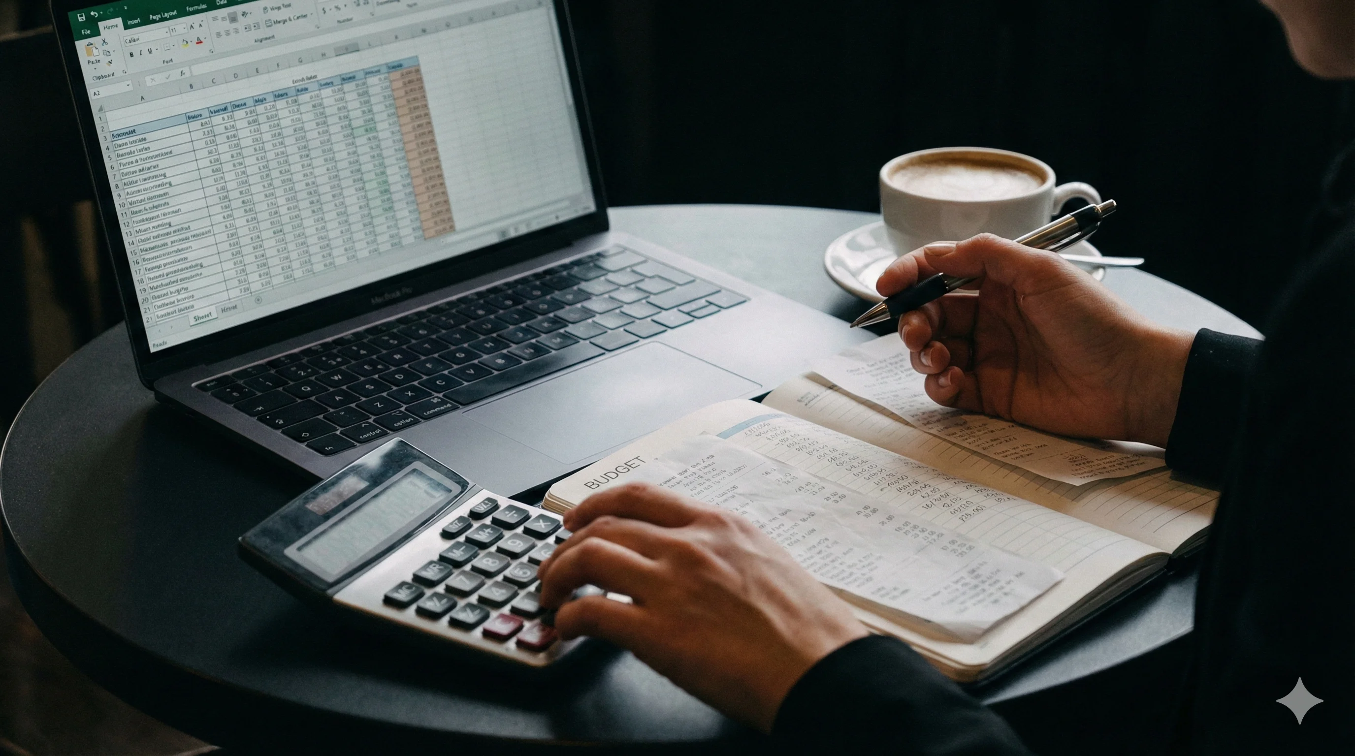 전세 대란 속에서 반전세와 전세 대출 이자를 비교하며 계산기를 두드리는 30대 여성의 손